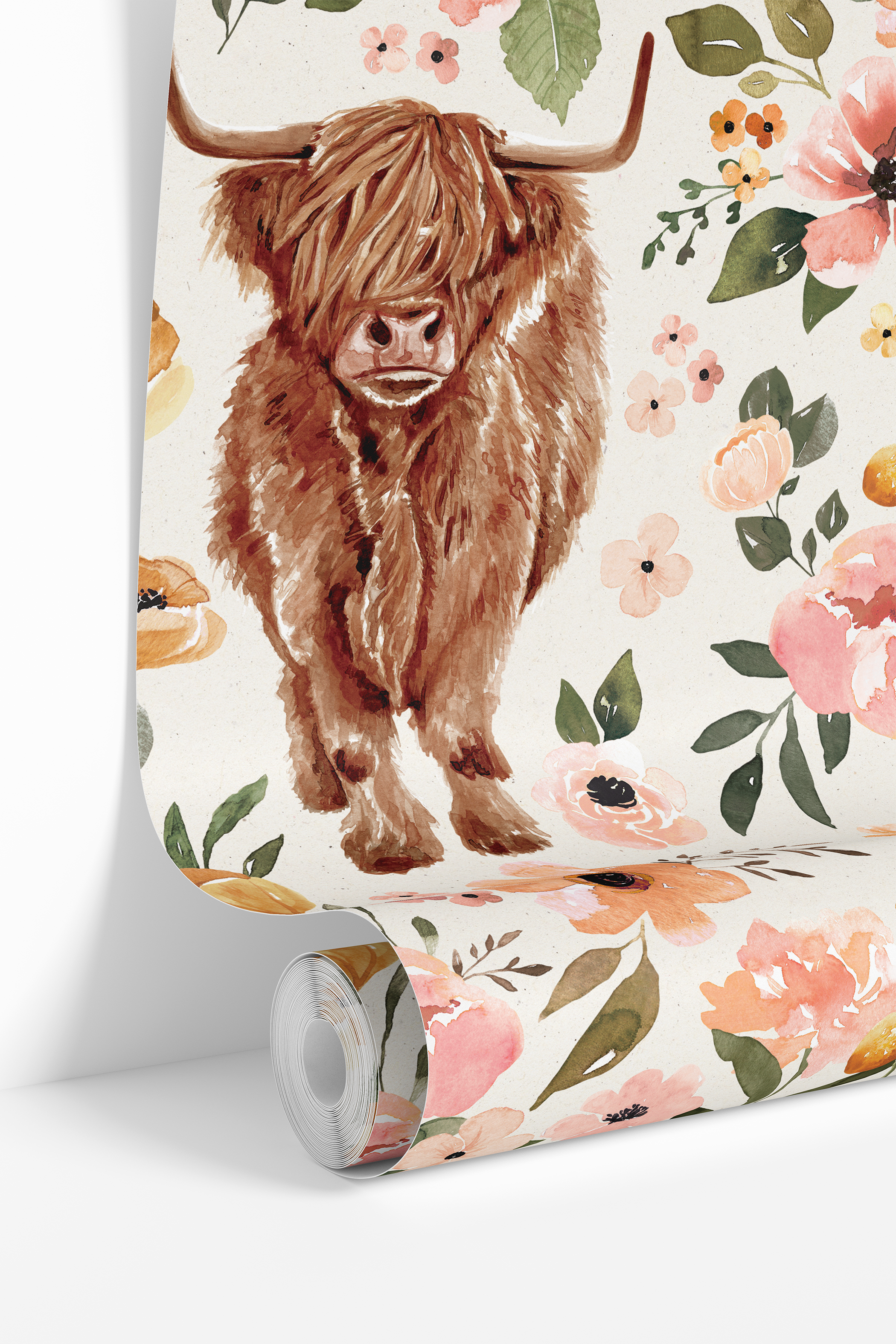 Wildflower Wrangler | Pastel Floral Removable Wallpaper for Nursery, Bedroom, Doors, Walls, DIY Home Decor 3742 - James And Colors