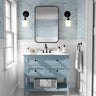 Wandering Waves | Blue Nautical Removable Wallpaper for Hallways, Bedroom, Doors, Walls, DIY Home Decor 3834 - James And Colors