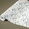 Contact paper 657: A soft watercolor contact paper featuring delicate green and beige clouds with birds in flight, creating a tranquil, dreamy aesthetic perfect for minimalist and nature-inspired interiors.