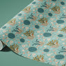 Contact paper 967: Aqua peel-and-stick contact paper with sea turtles, coral, and ocean plants for a coastal decor theme.