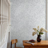 Abstract art deco grey lines in warm dining room