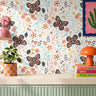 Bright Floral Butterflies in vivid colored kids play room