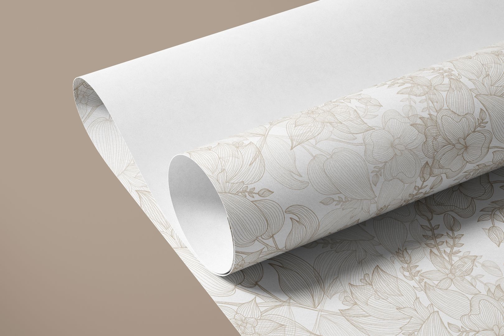 Linen Blooms | Neutral Floral Removable Contact Paper for Shelves, Cabinets, Walls, DIY Home Decor 134