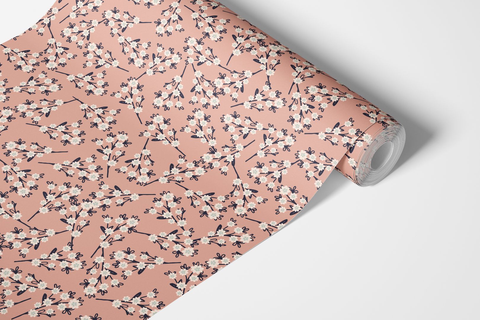 Farmhouse Pink Floral Contact Paper | Peel And Stick Wallpaper | Removable Wallpaper | Shelf Liner | Drawer Liner | Peel and Stick Paper 187