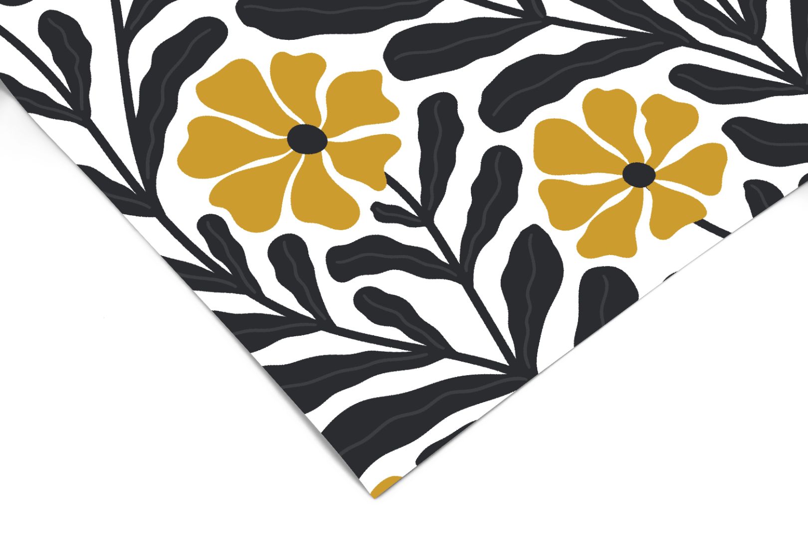 Set of 11 Panels of 24in (2ft) x 72in (6ft) Black and Yellow Modern Abstract Floral DISCOUNTED Peel And Stick TEXTURE Wallpaper 541
