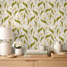 Dancing Dandelions with grey background styled in cottagecore themed bedroom