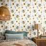 sweet charm of buzzing bees and blooming sunflowers in a soft, watercolor-inspired design