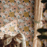 Vintage style muted florals on light pink background in little girls room