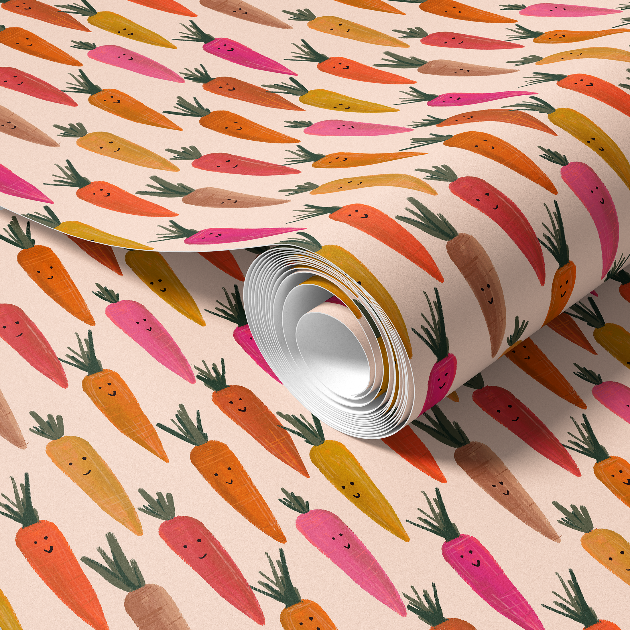 contact paper 1934 roll image with carrot design

