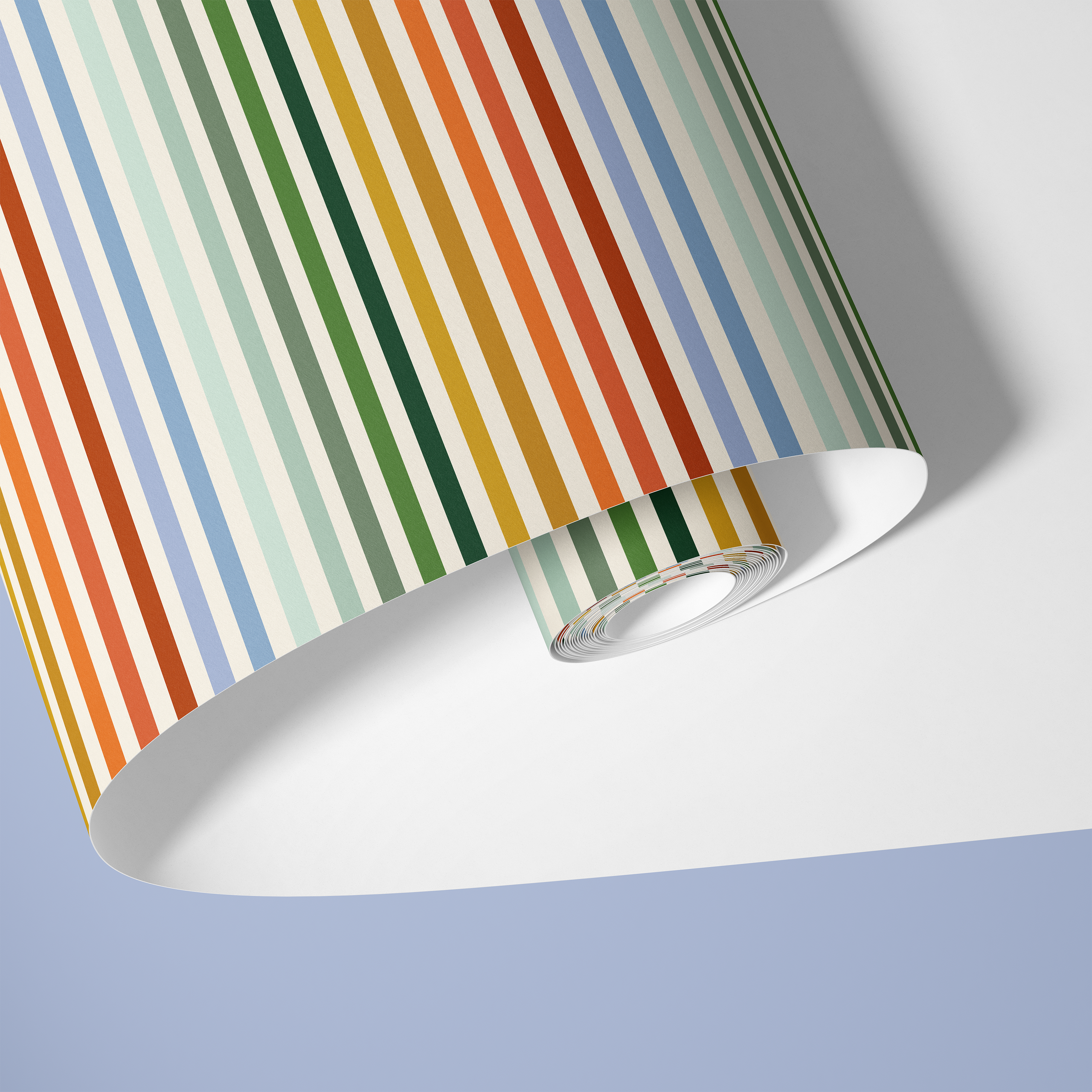colorful striped contact paper 1953 with vertical lines

