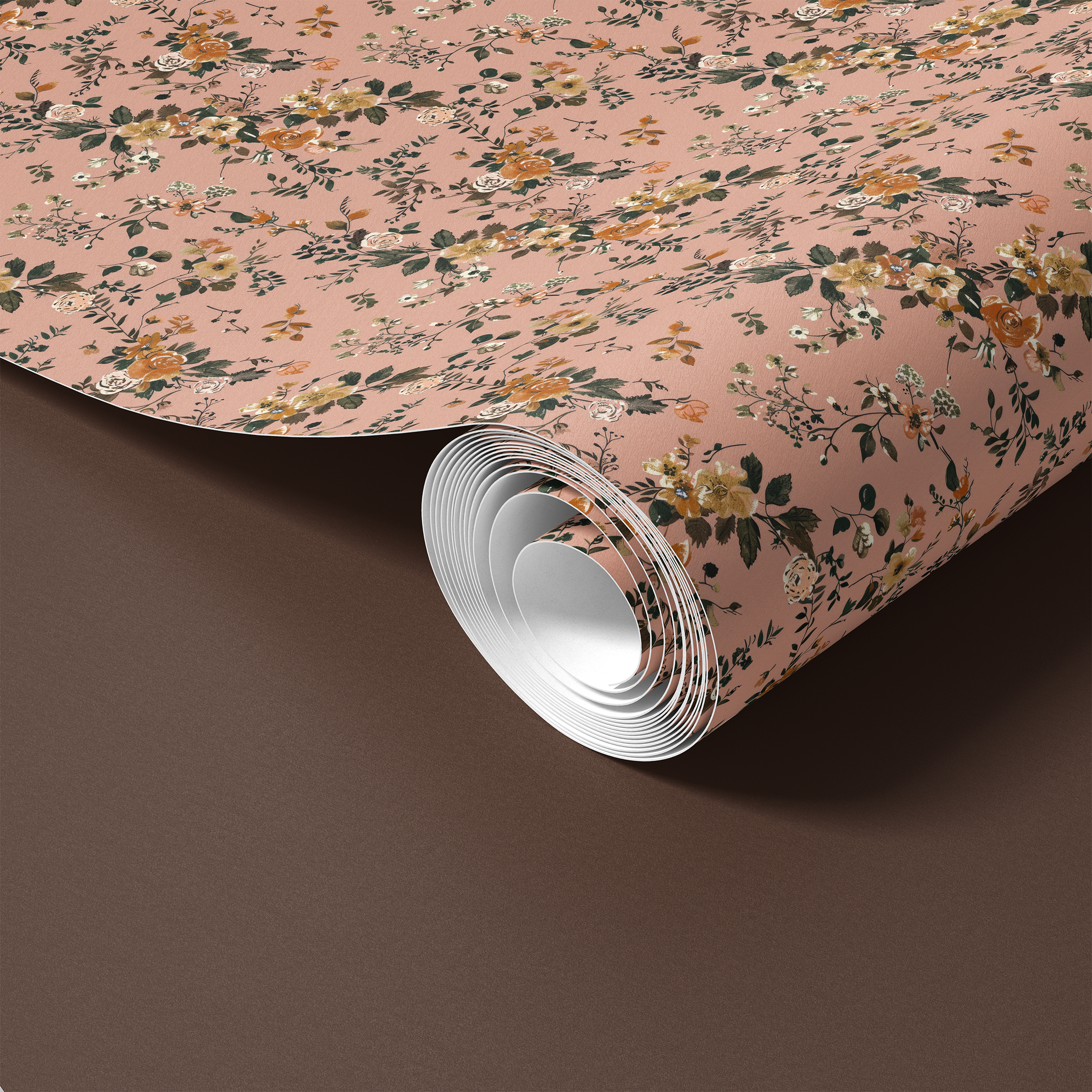 Rosy Dusk Floral Contact Paper – 1933