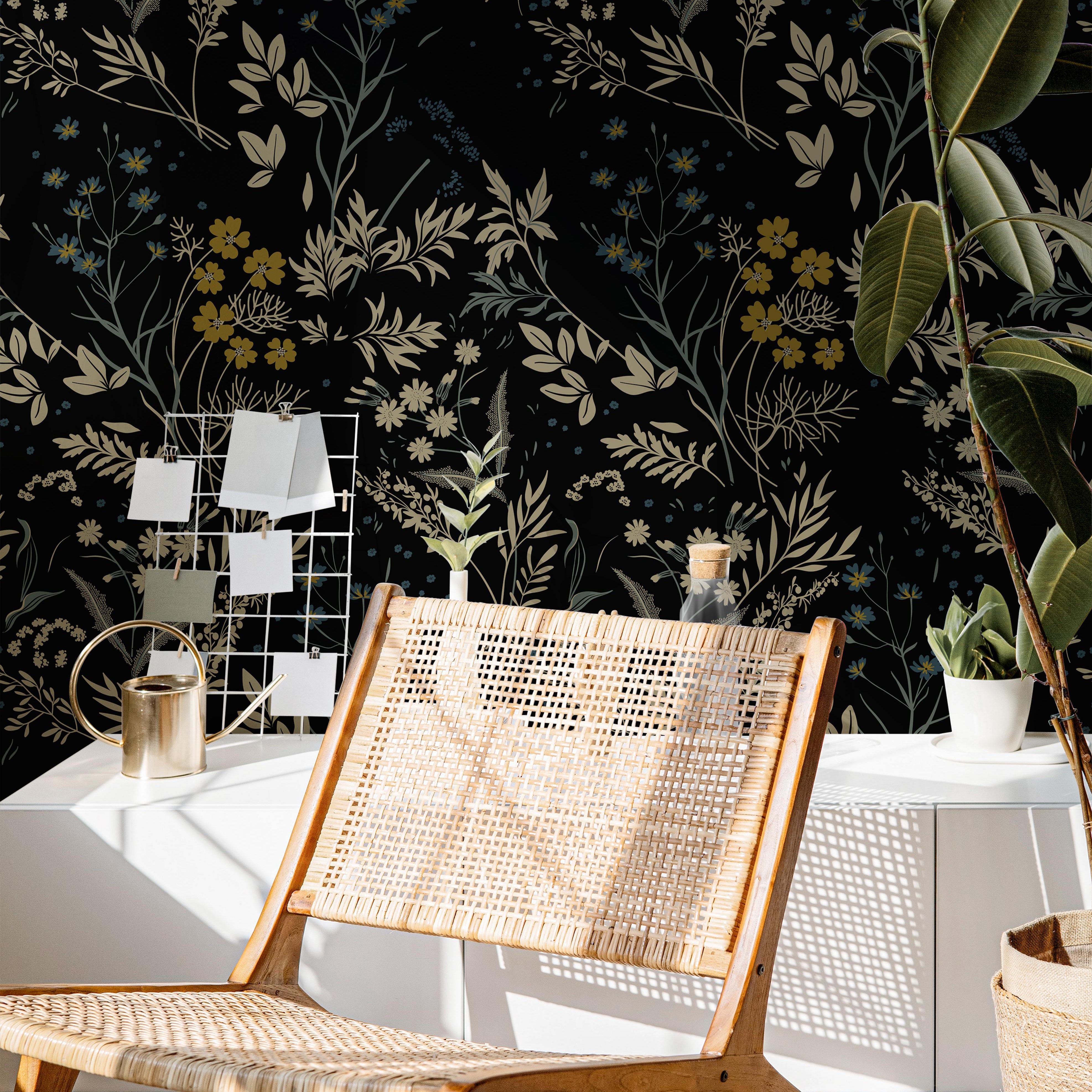 moody floral wallpaper for cozy interiors 860