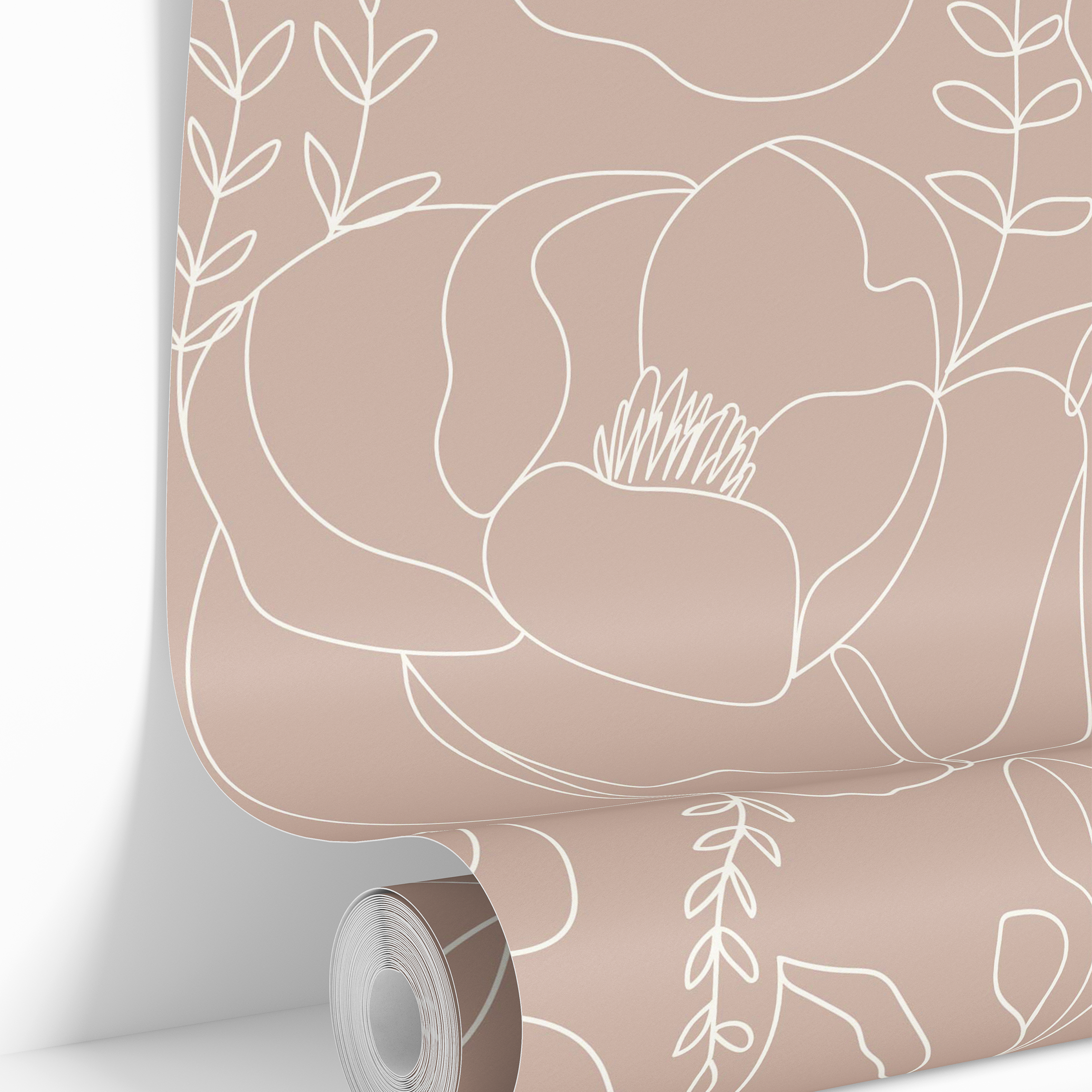modern floral linework wallpaper roll 1053

