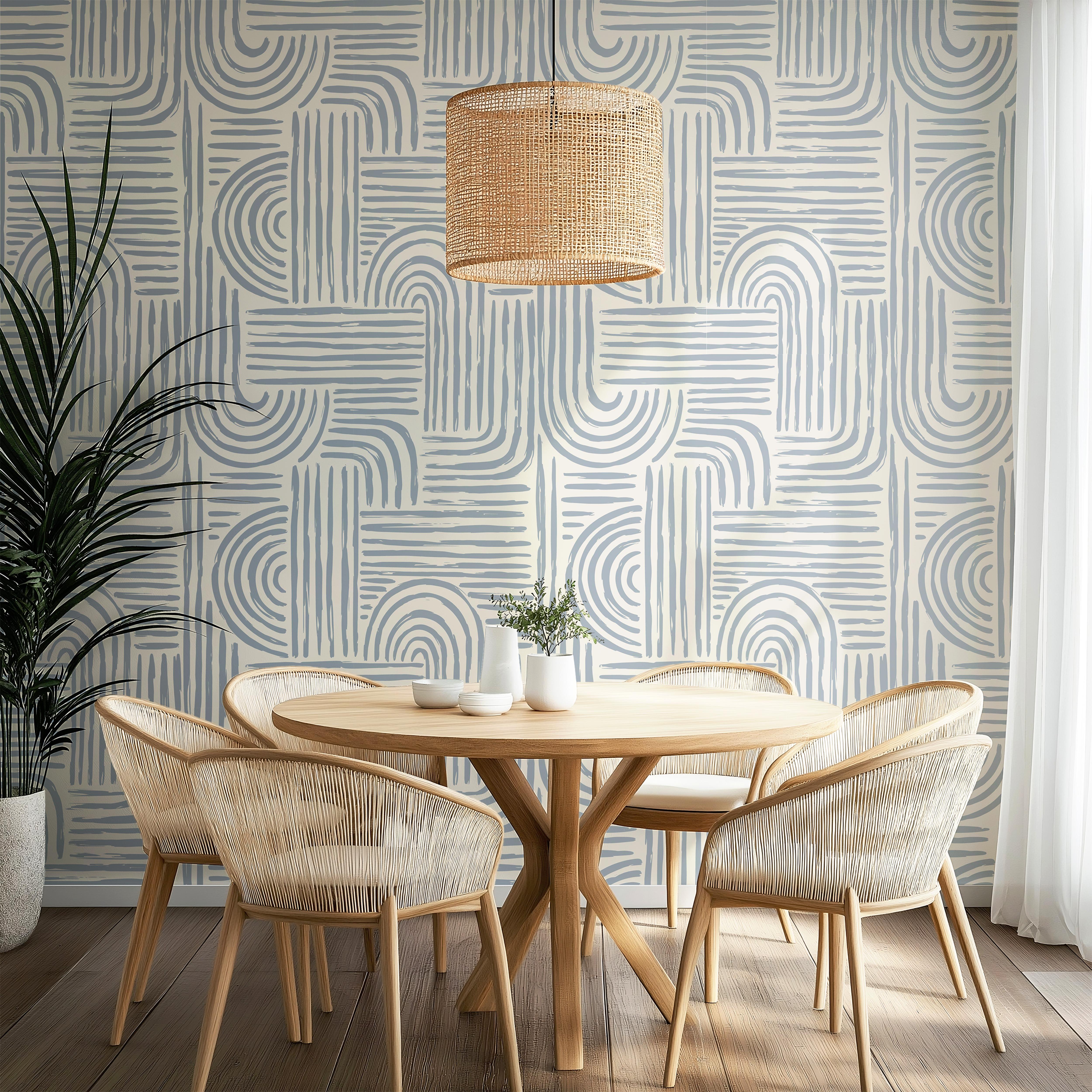modern slate blue line wallpaper 2040

