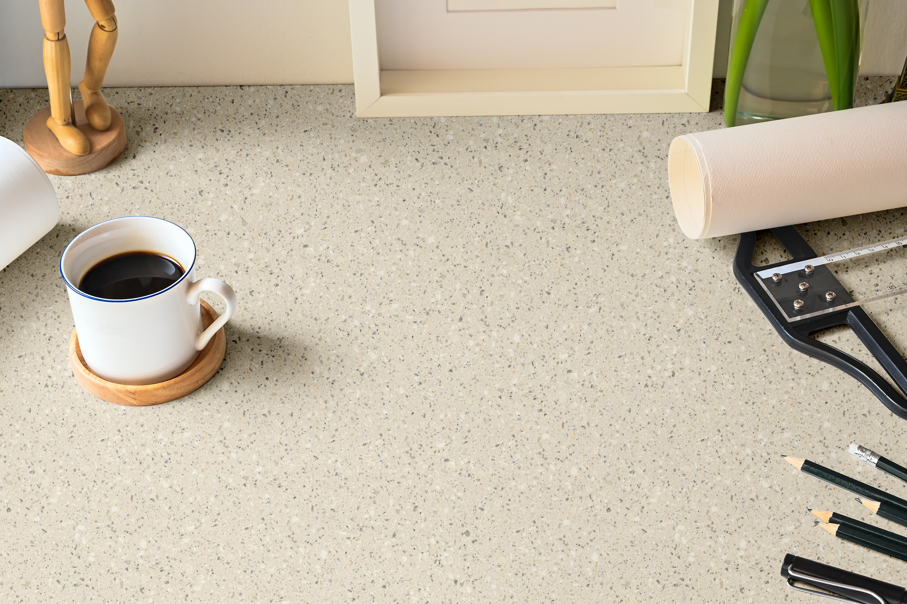 beige speckled countertop film stone look 77