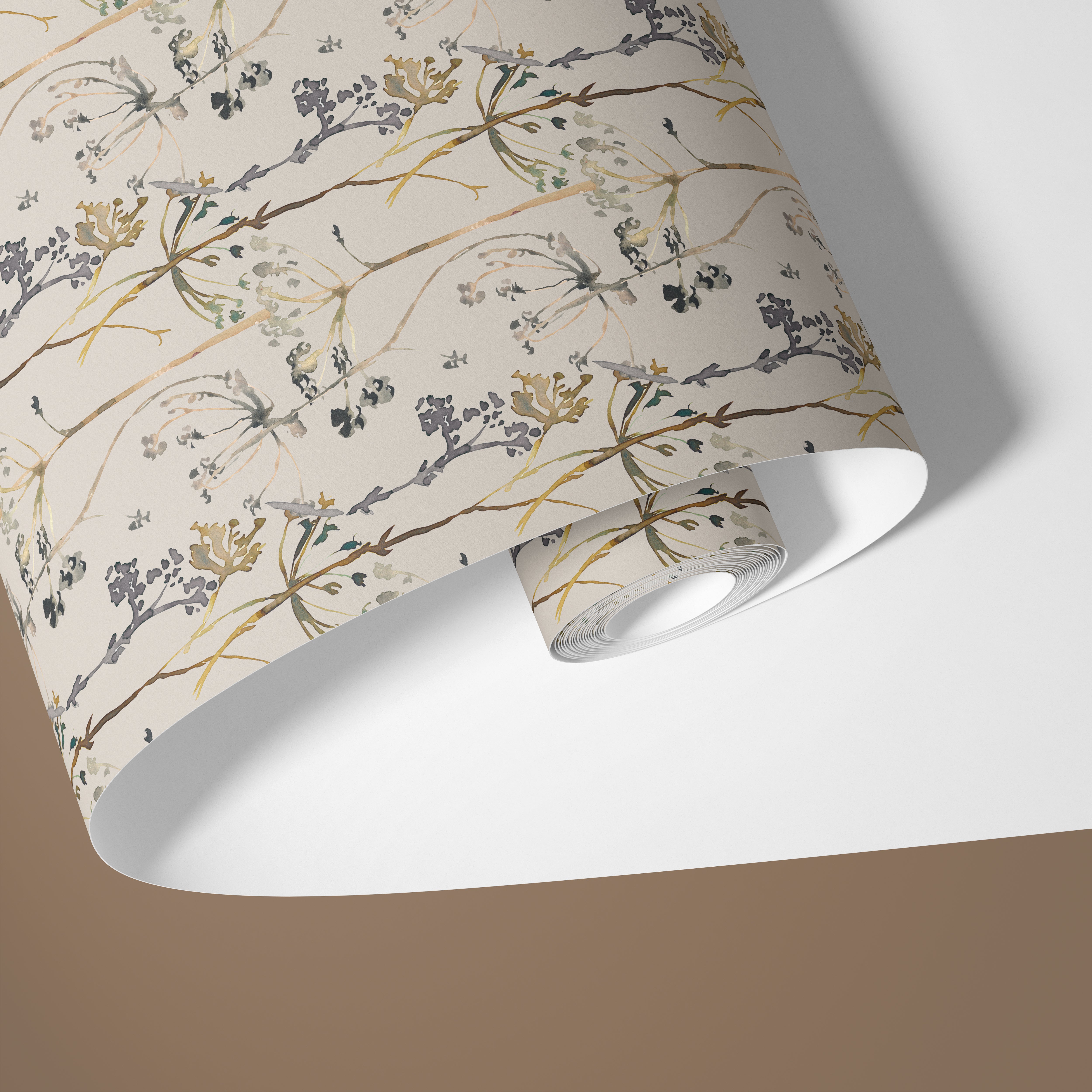field notes contact paper with nature inspired watercolor pattern
