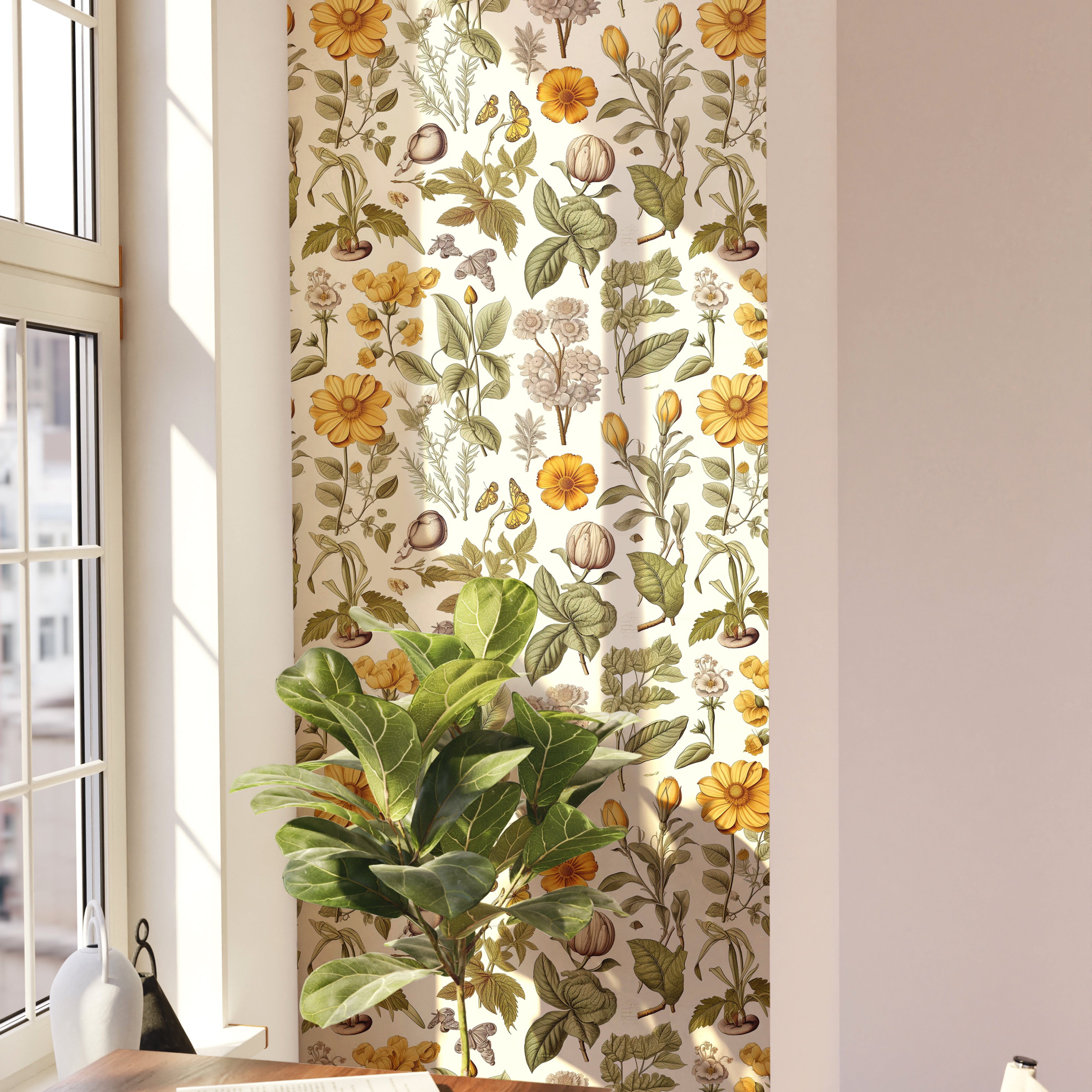 vintage inspired wallpaper for cozy kitchen 1921