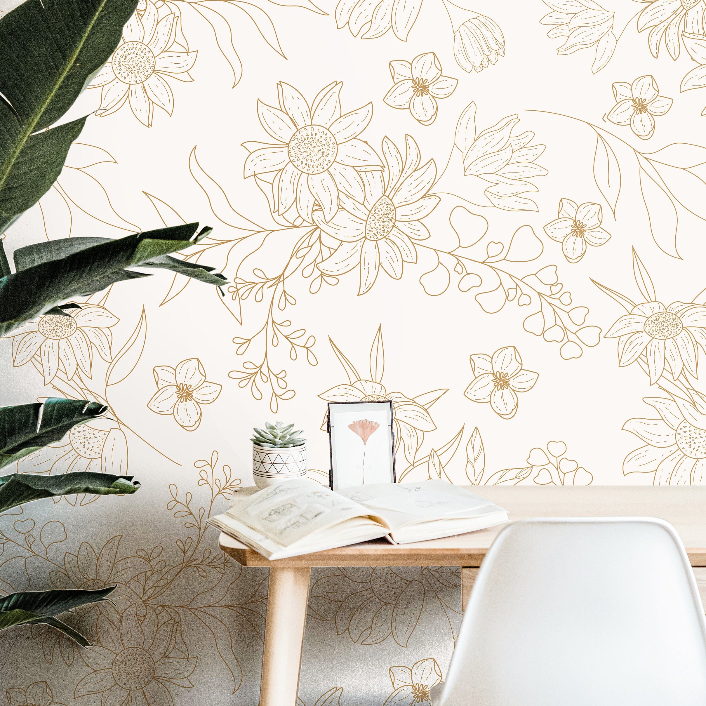 wallpaper of amber daylight floral design 45 