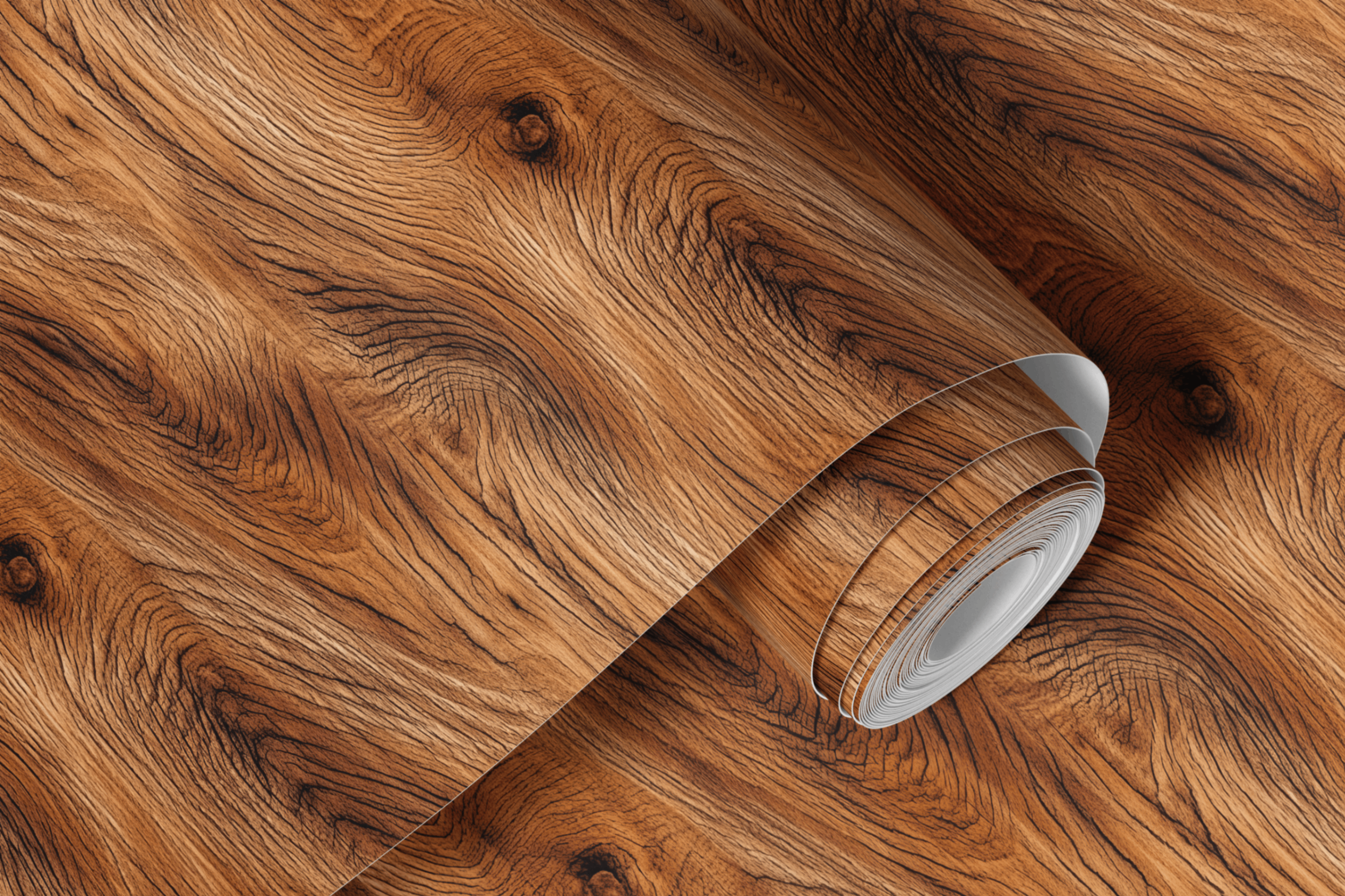 Contact paper 1975 roll image with oak wood pattern