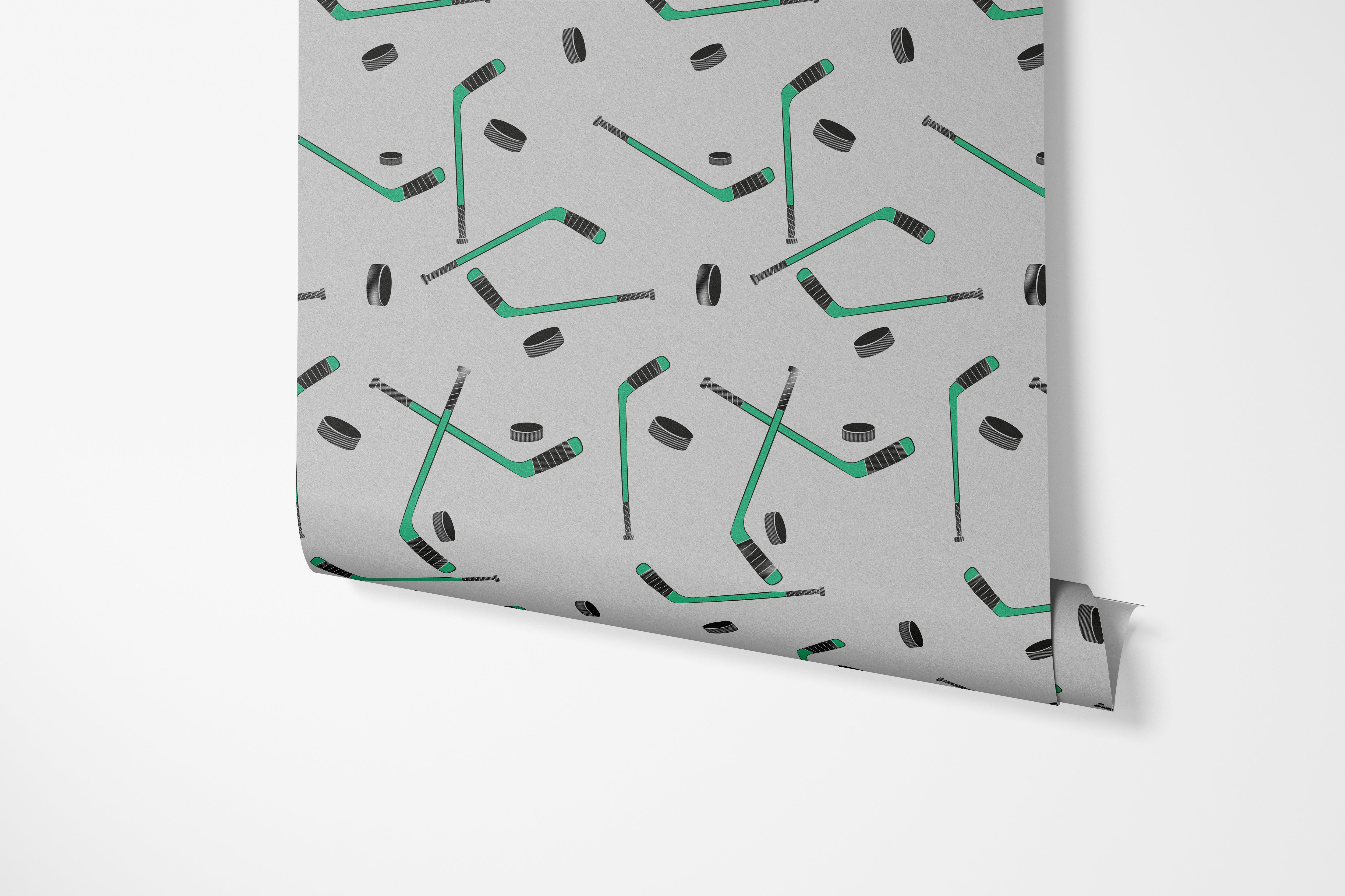hockey stick and puck contact paper