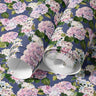 Close-up of Hydrangea Haven contact paper showing watercolor hydrangea blooms and detailed texture