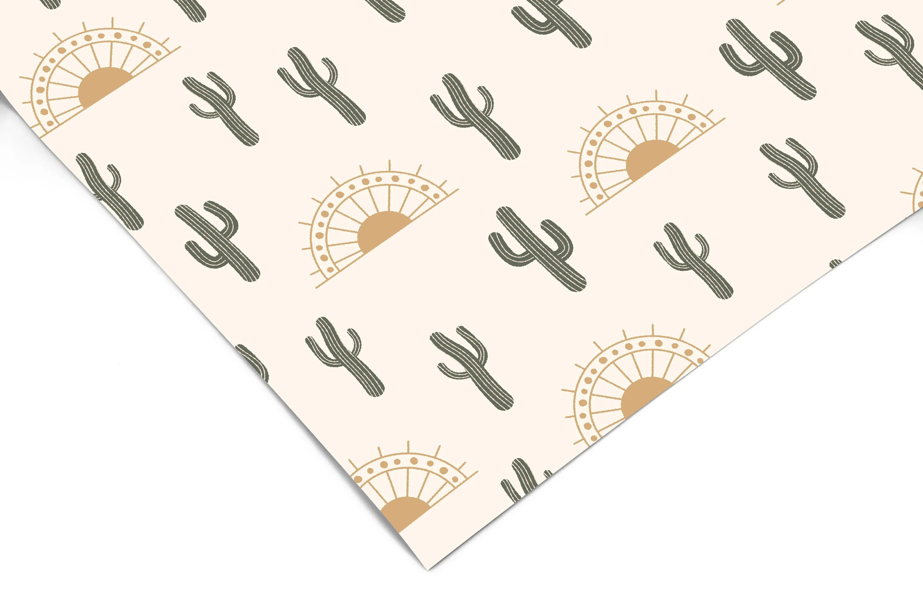 1 Sheet of 24in (2ft) x 96in (8ft) Cactus Sunset Boho DISCOUNTED Contact Paper 1511 - James And Colors