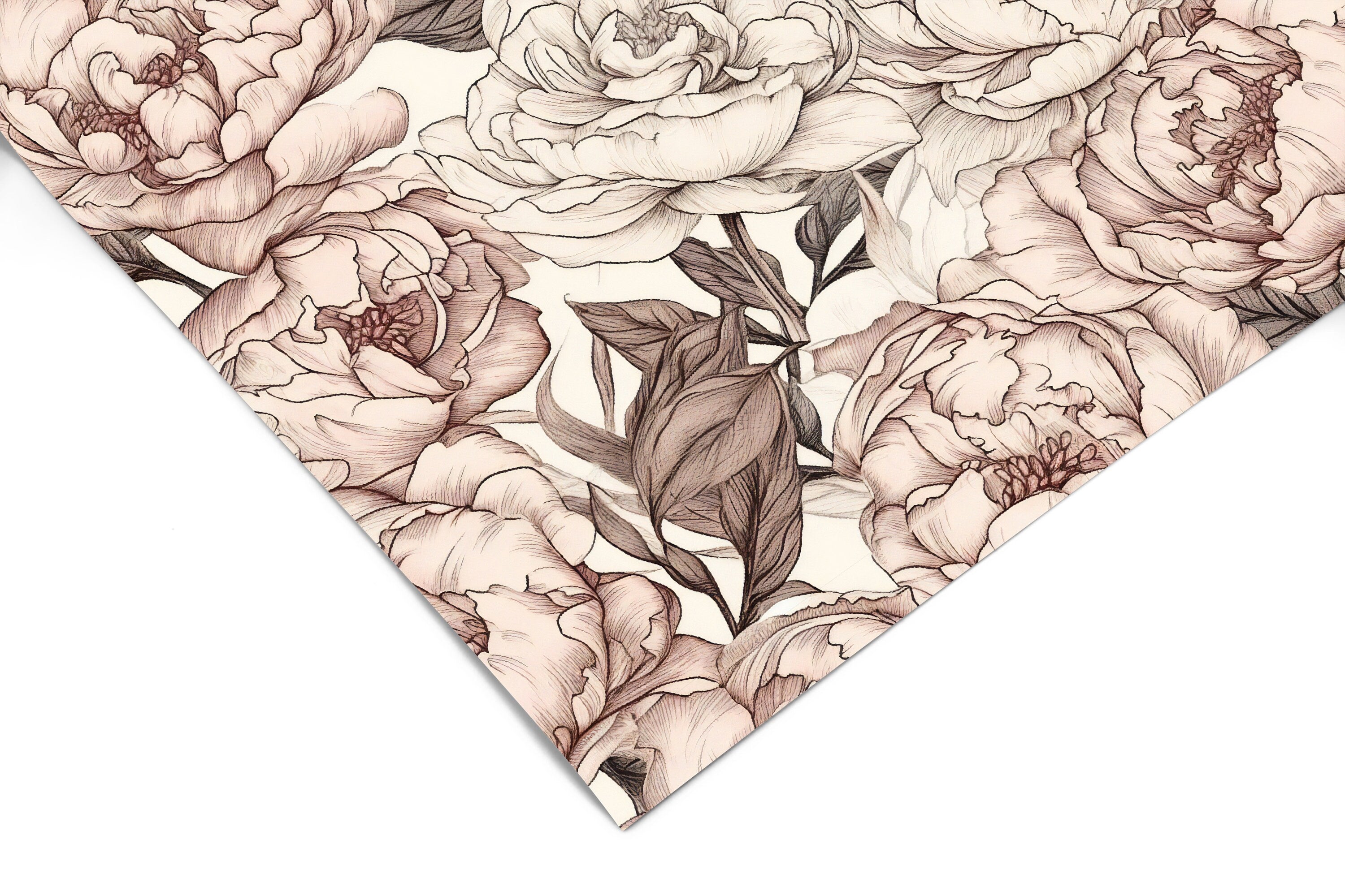 1 Sheet of 18in x 48in (4ft) Vintage Floral DISCOUNTED HIGH-TACK Contact Paper 1644