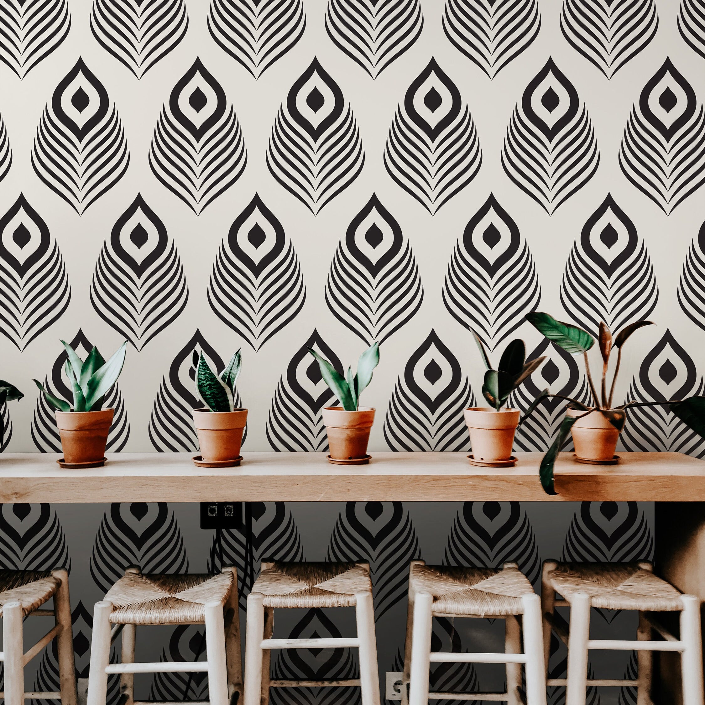 Removable Wallpaper Black Modern Minimal Wallpaper | Peel And Stick Wallpaper | Adhesive Wallpaper | Wallpaper Peel Stick Wall Mural 1162 - James And Colors