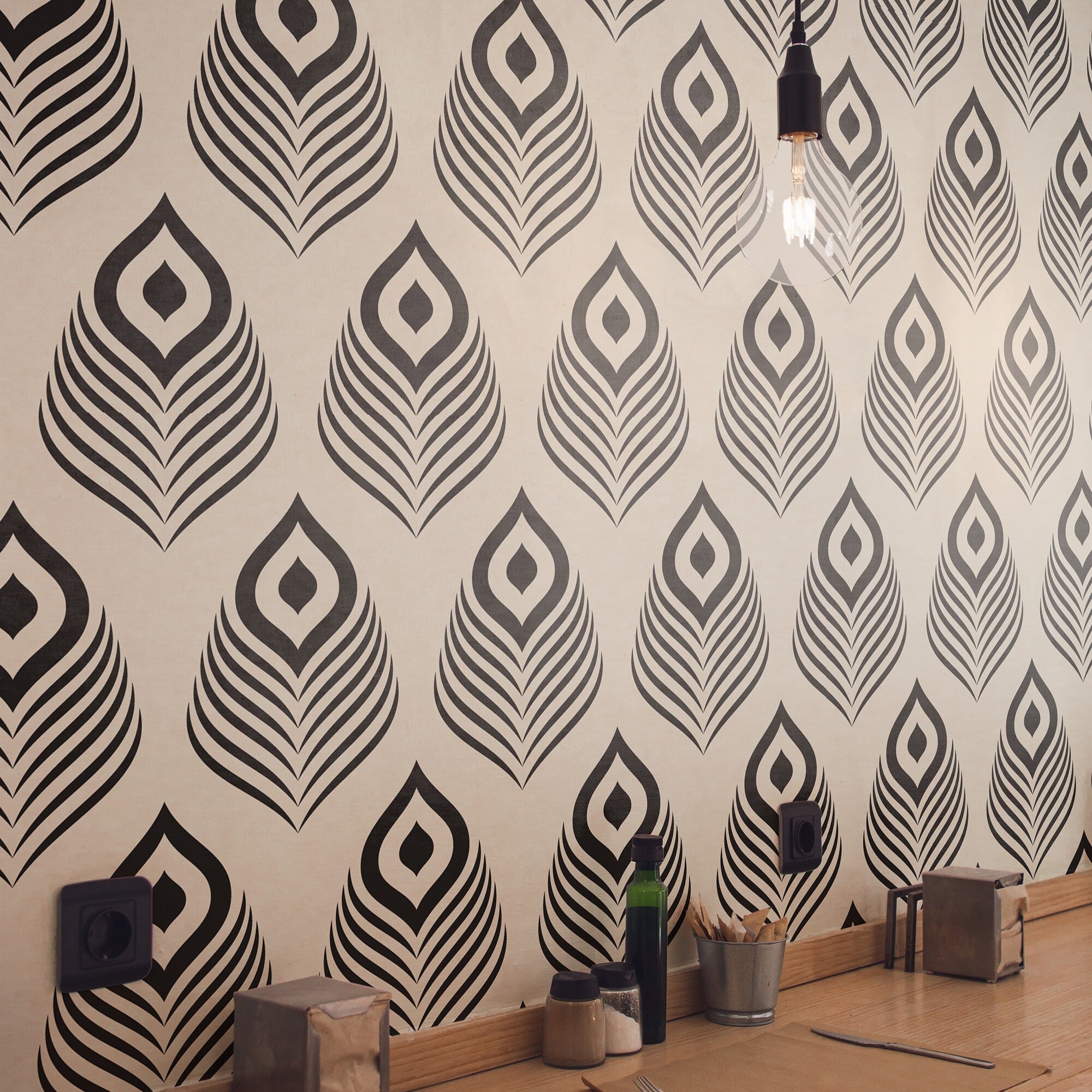 Removable Wallpaper Black Modern Minimal Wallpaper | Peel And Stick Wallpaper | Adhesive Wallpaper | Wallpaper Peel Stick Wall Mural 1162 - James And Colors