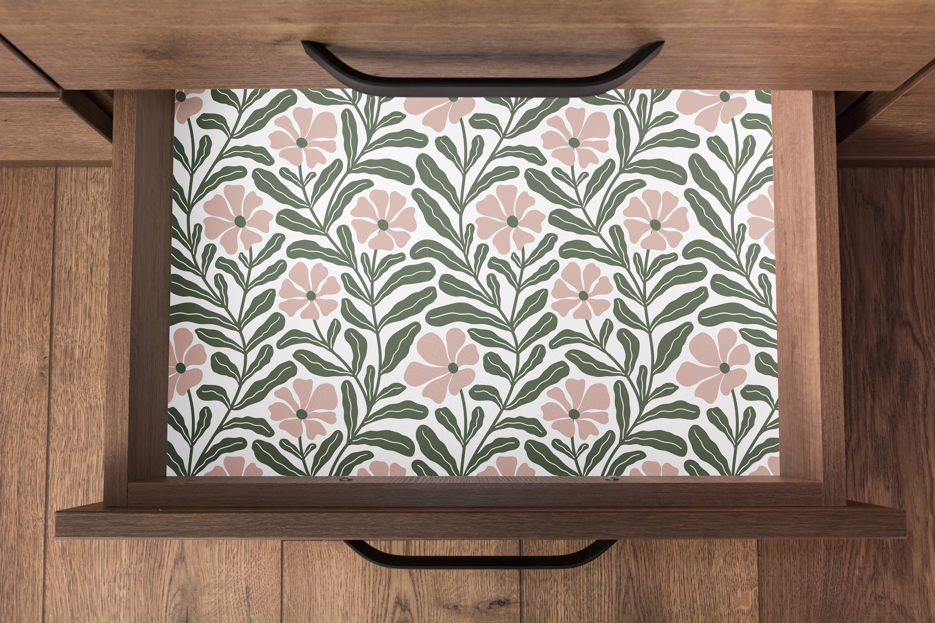 Blooming Beauty | Muted Floral Removable Contact Paper for Shelves, Cabinets, Walls, DIY Home Decor 1801