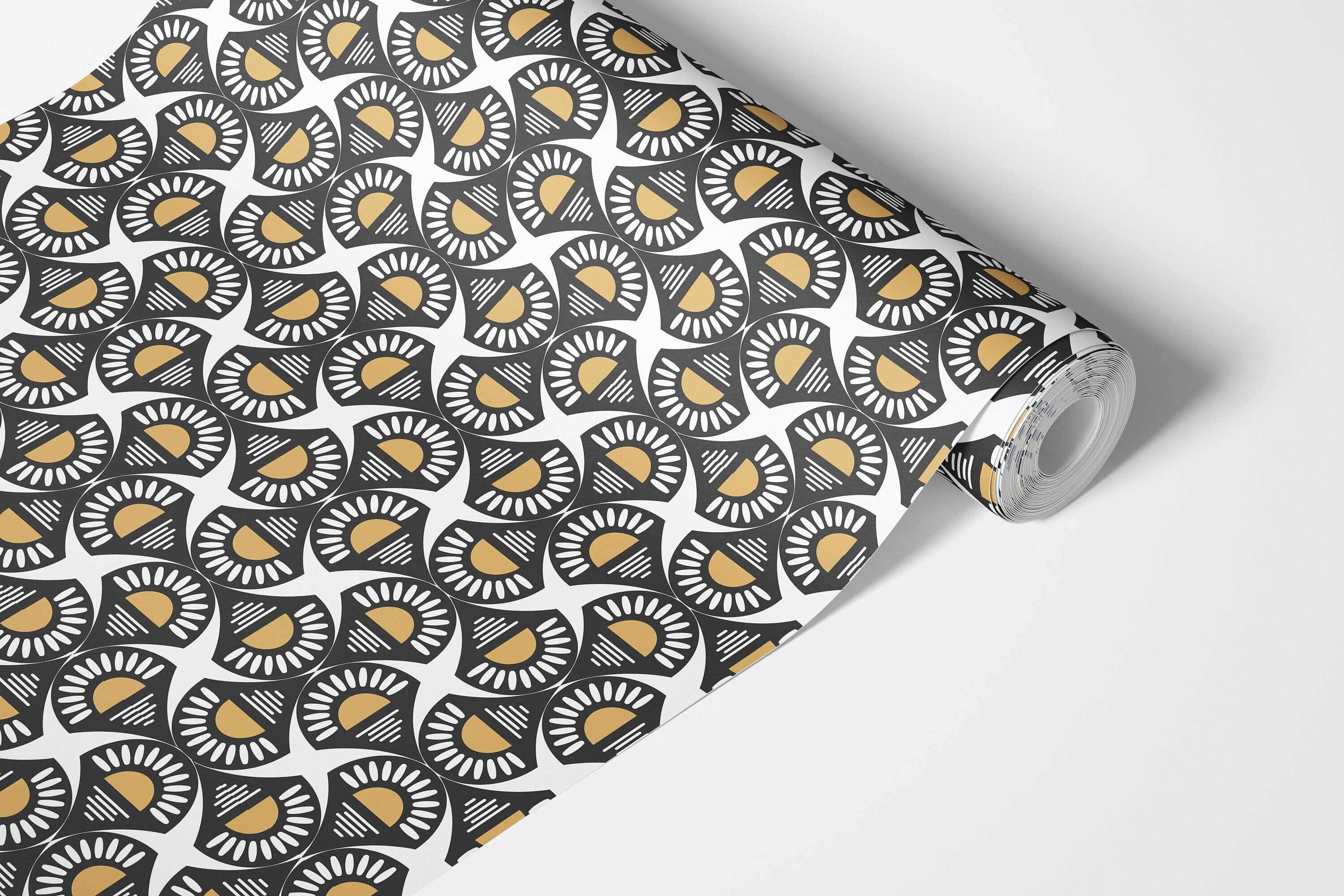 Modern Abstract Deco Black Kitchen Contact Paper | Removable Peel and Stick Paper | Shelf Liner | Drawer Liner | Peel Stick Paper 1779 - James And Colors