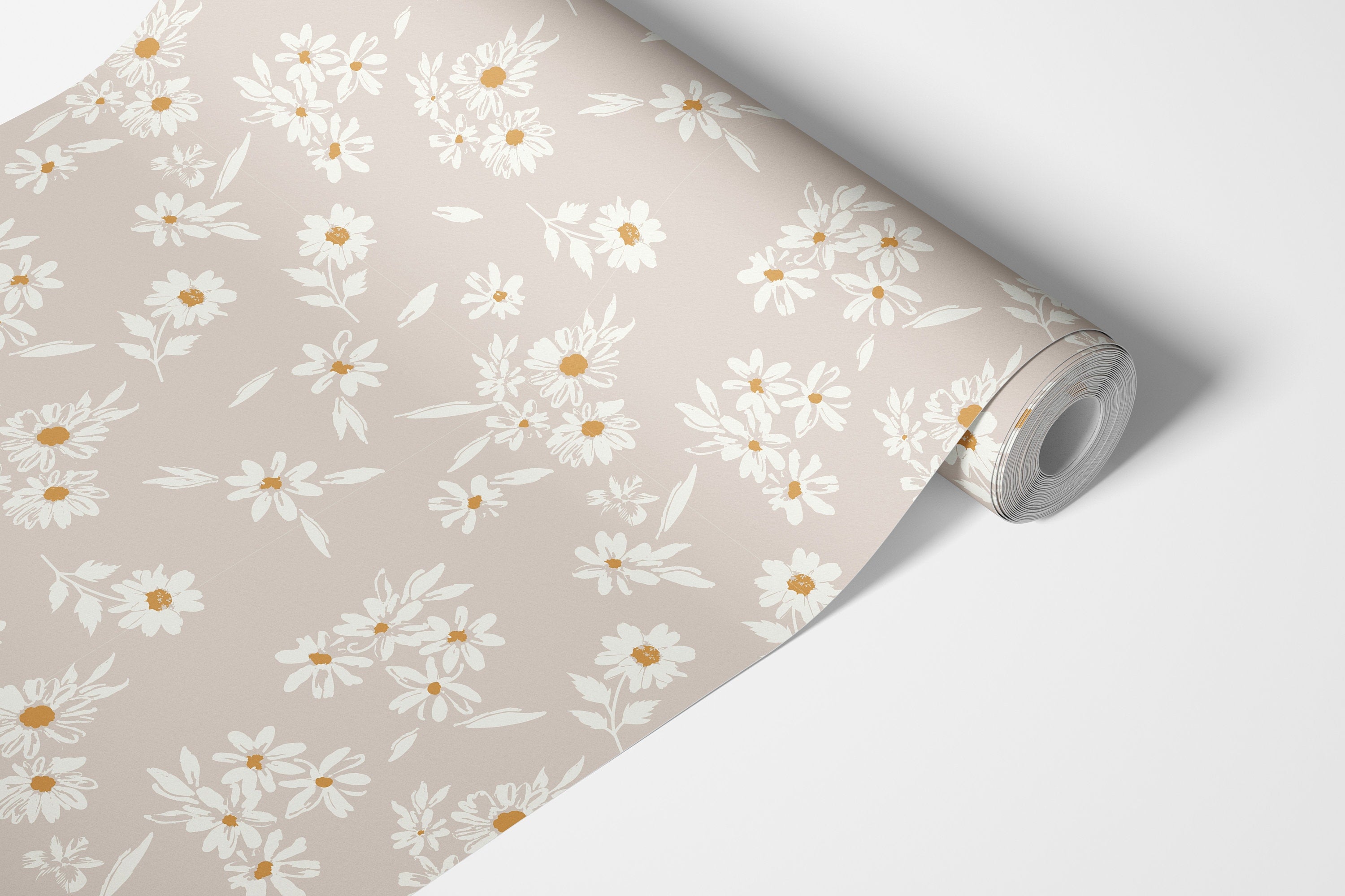 Light Neutral Floral Pattern Kitchen Contact Paper | Removable Peel and Stick Paper | Shelf Liner | Drawer Liner | Peel Stick Paper 1785