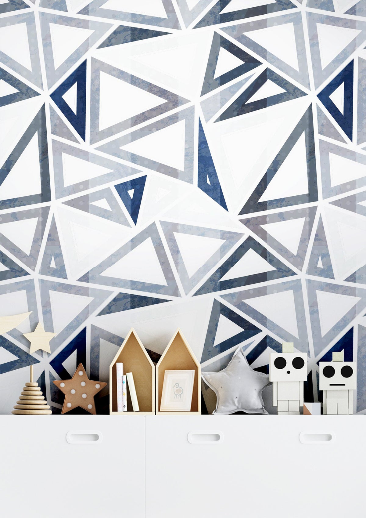 Removable Blue Geometric Wallpaper Boys Nursery Wallpaper Kids Wal removable-blue-geometric-wallpaper-boys-nursery-wallpaper-kids-wal