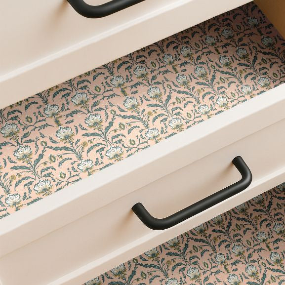 English Blush Vine – Romantic Floral Pattern Contact Paper / Drawer Liner | 1988