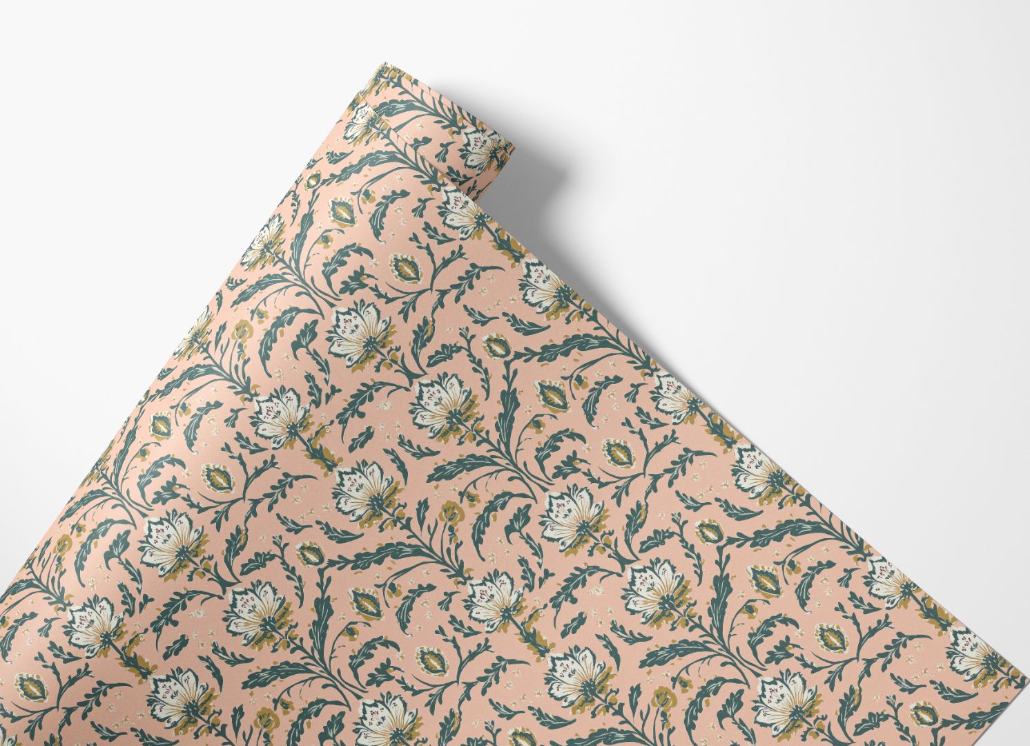 English Blush Vine – Romantic Floral Pattern Contact Paper / Drawer Liner | 1988