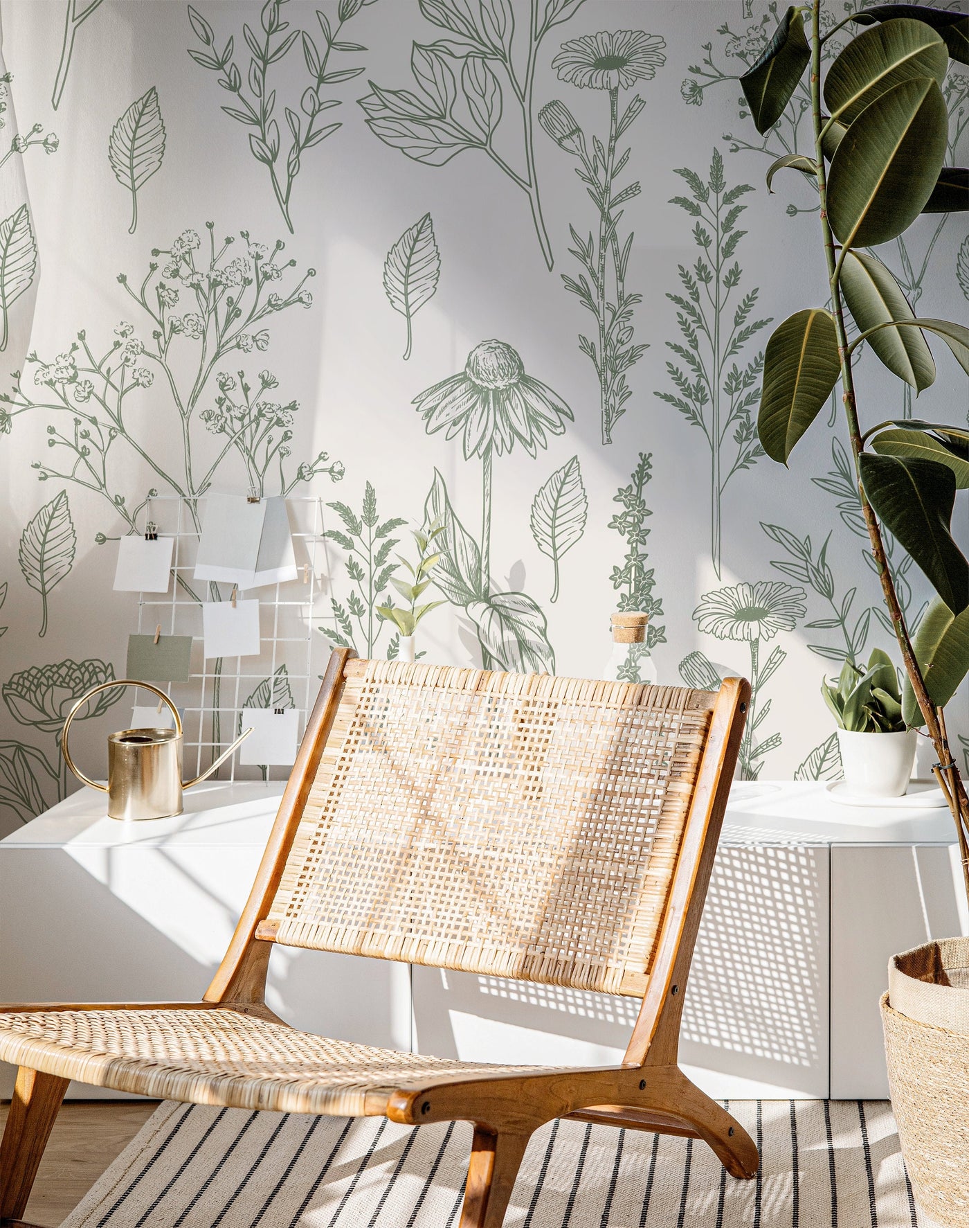 Leafline Lounge Botanical Wallpaper – 583 – James And Colors
