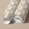 Roll of Luxe Chamomile Peel and Stick Contact Paper showing soft beige background with white florals