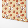 contact paper with basketballs and maple background