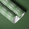 Mariner’s Catch Contact Paper roll with green background and hand-drawn fish pattern