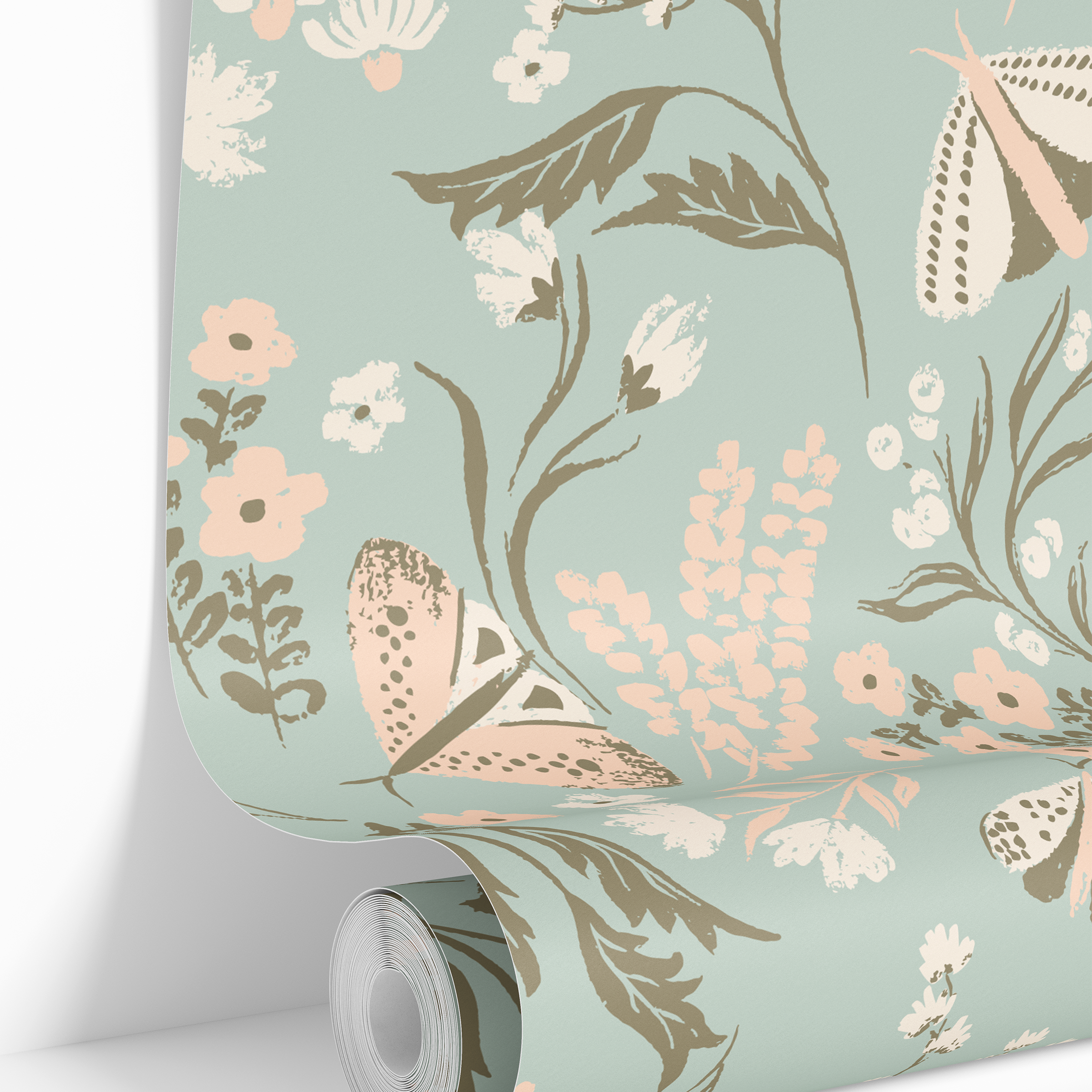 mint meadow floral wallpaper roll 2062