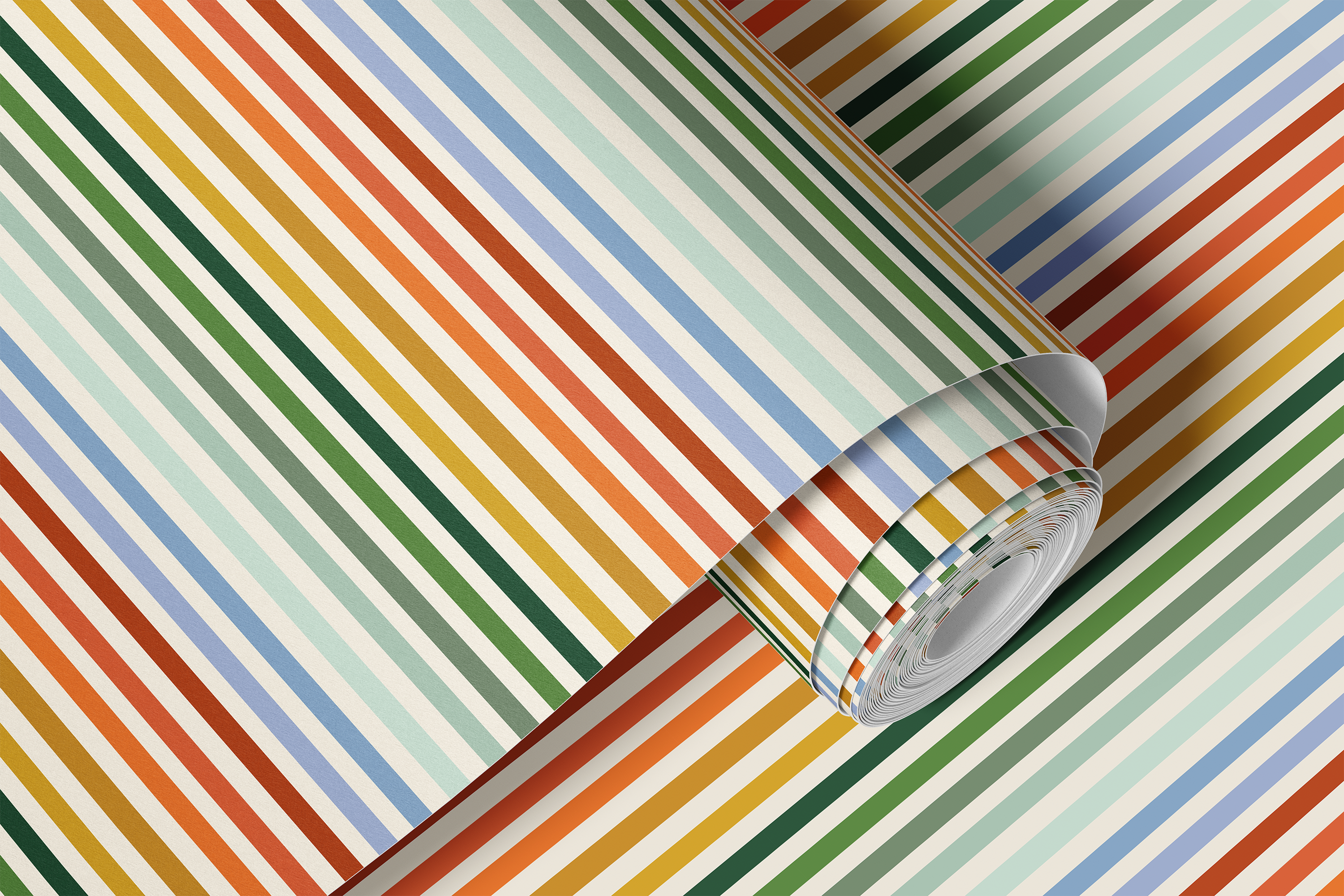 retro rainbow stripe pattern contact paper 1953