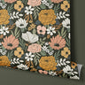 Nocturnal Nectar | Moody Floral Removable Contact Paper for Shelves, Cabinets, Walls, DIY Home Decor 1156