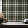 Elmstead Grid green wallpaper with structured square grid pattern
