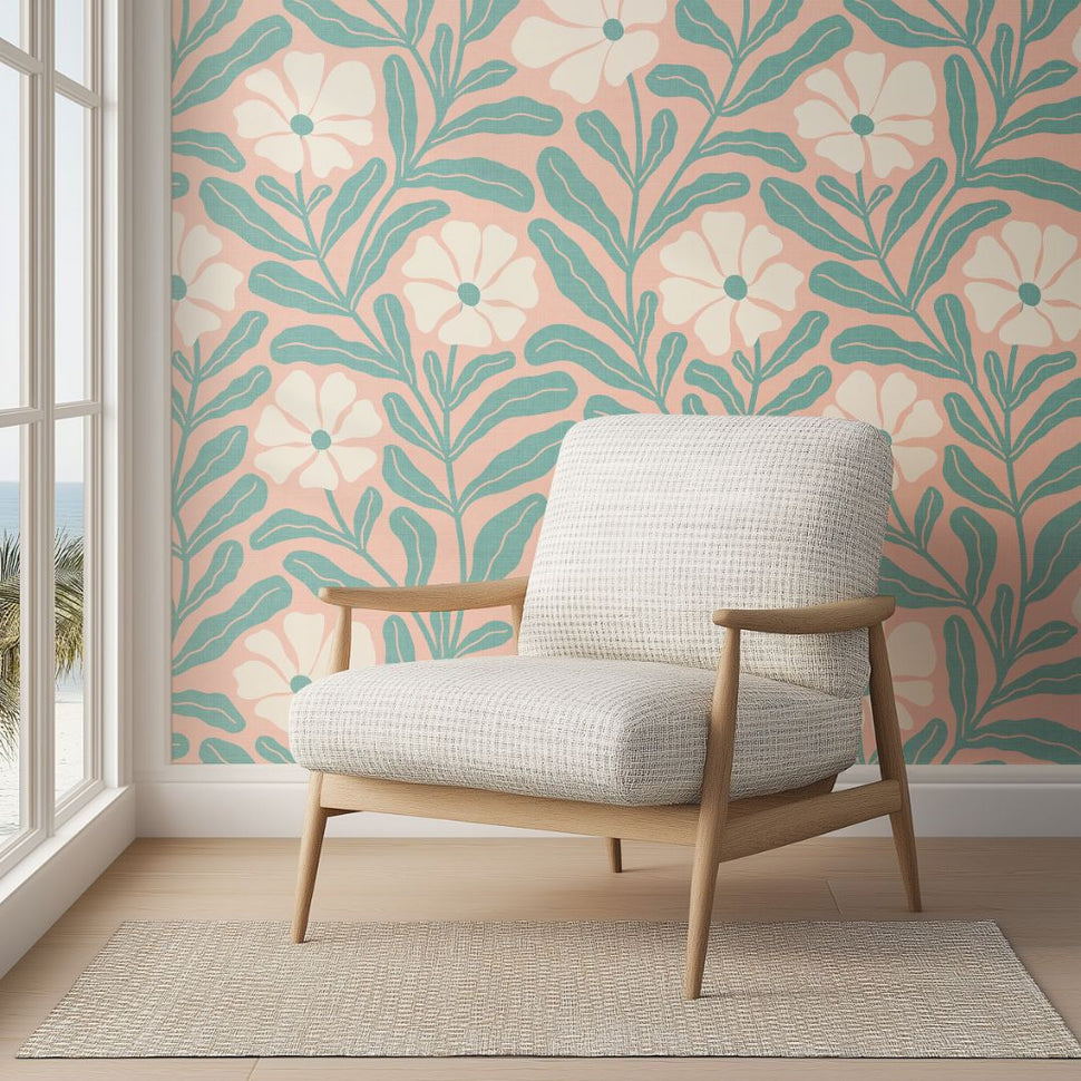Petal Current Floral Wallpaper 2197 | James & Colors – James And Colors