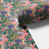 luxury porcelain cheetah contact paper roll featuring blush pink botanical garden pattern