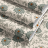 sage green floral contact paper pattern on cream 1961

