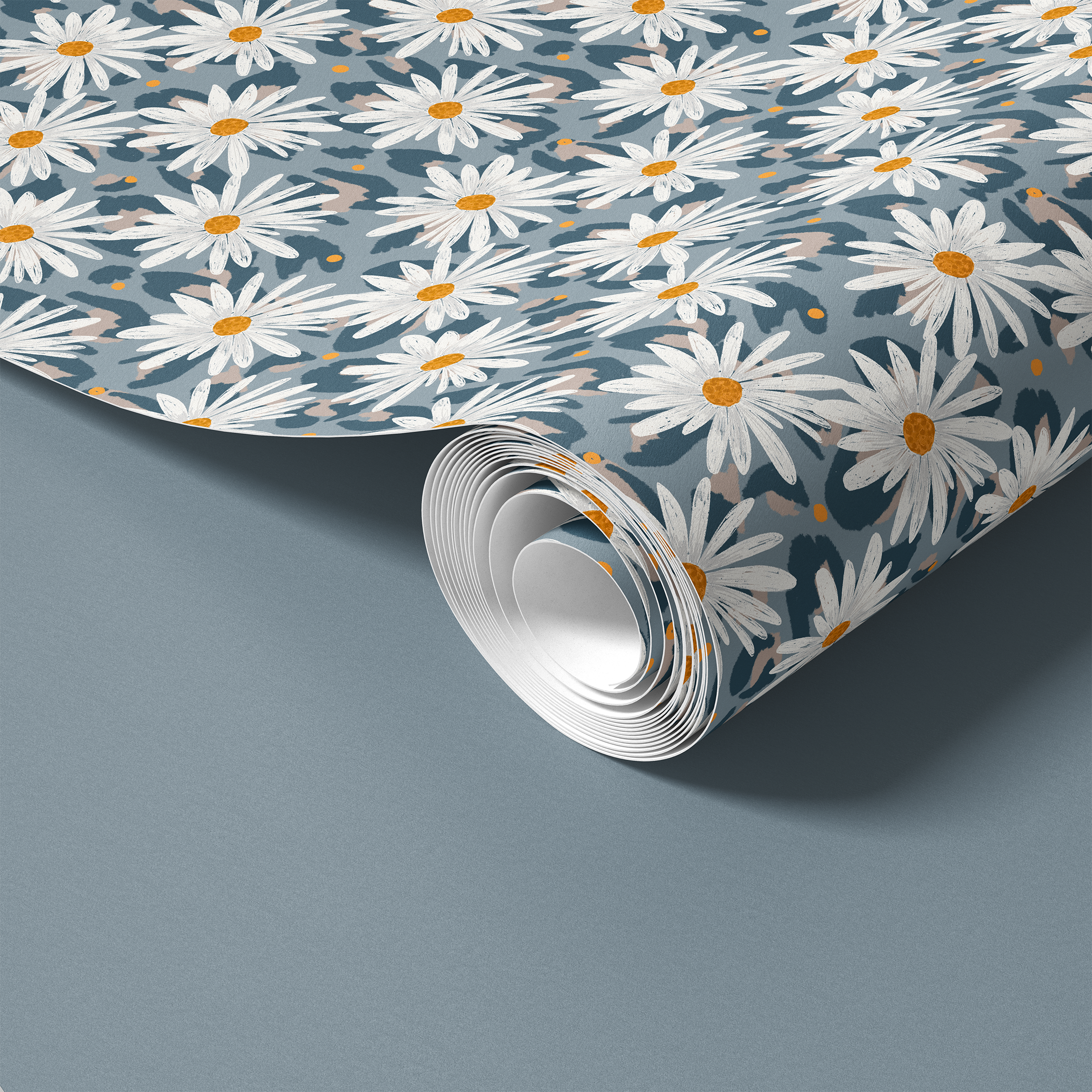 Petal Pop Slate Blue Contact Paper 1949 – James And Colors