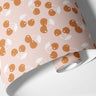ruby june cherry contact paper on blush pink background