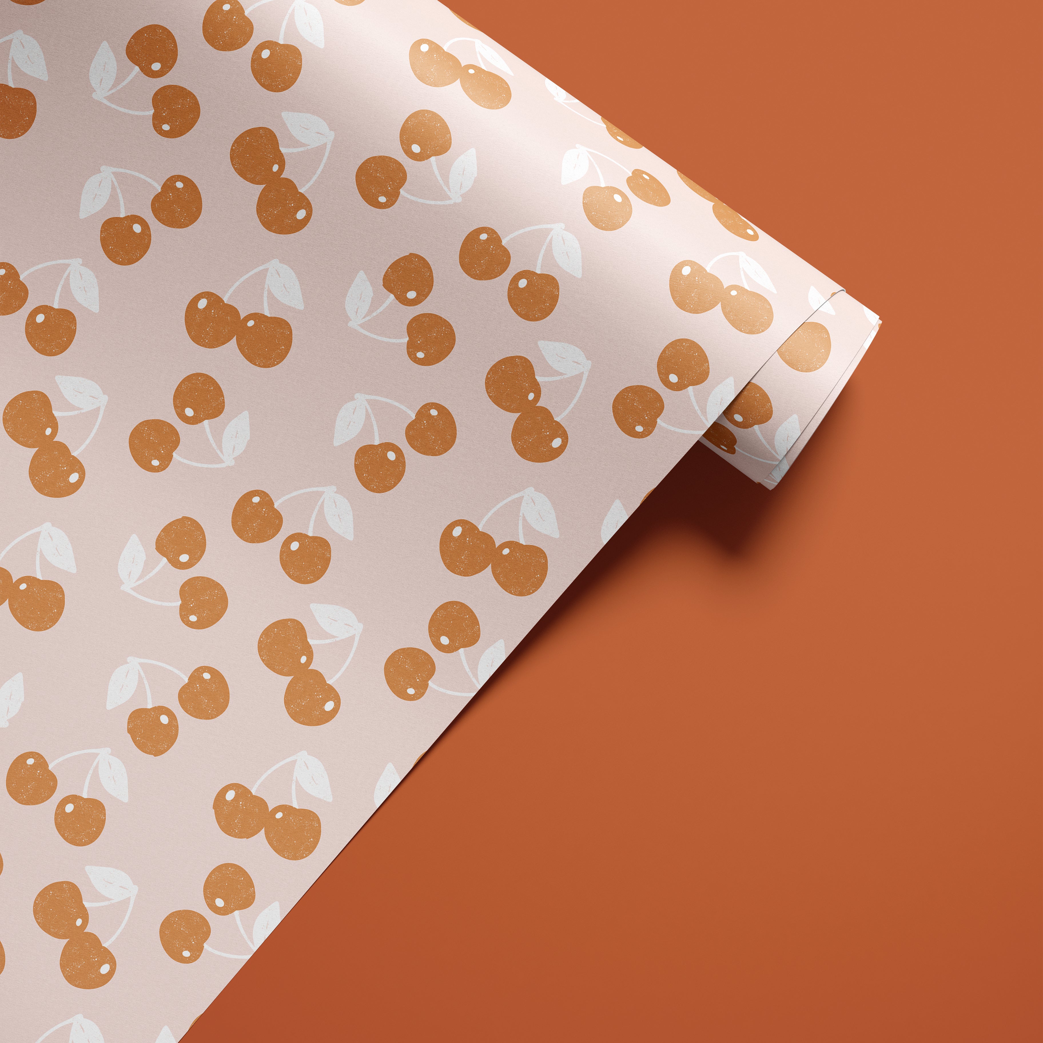 retro cherry peel and stick contact paper for shelves