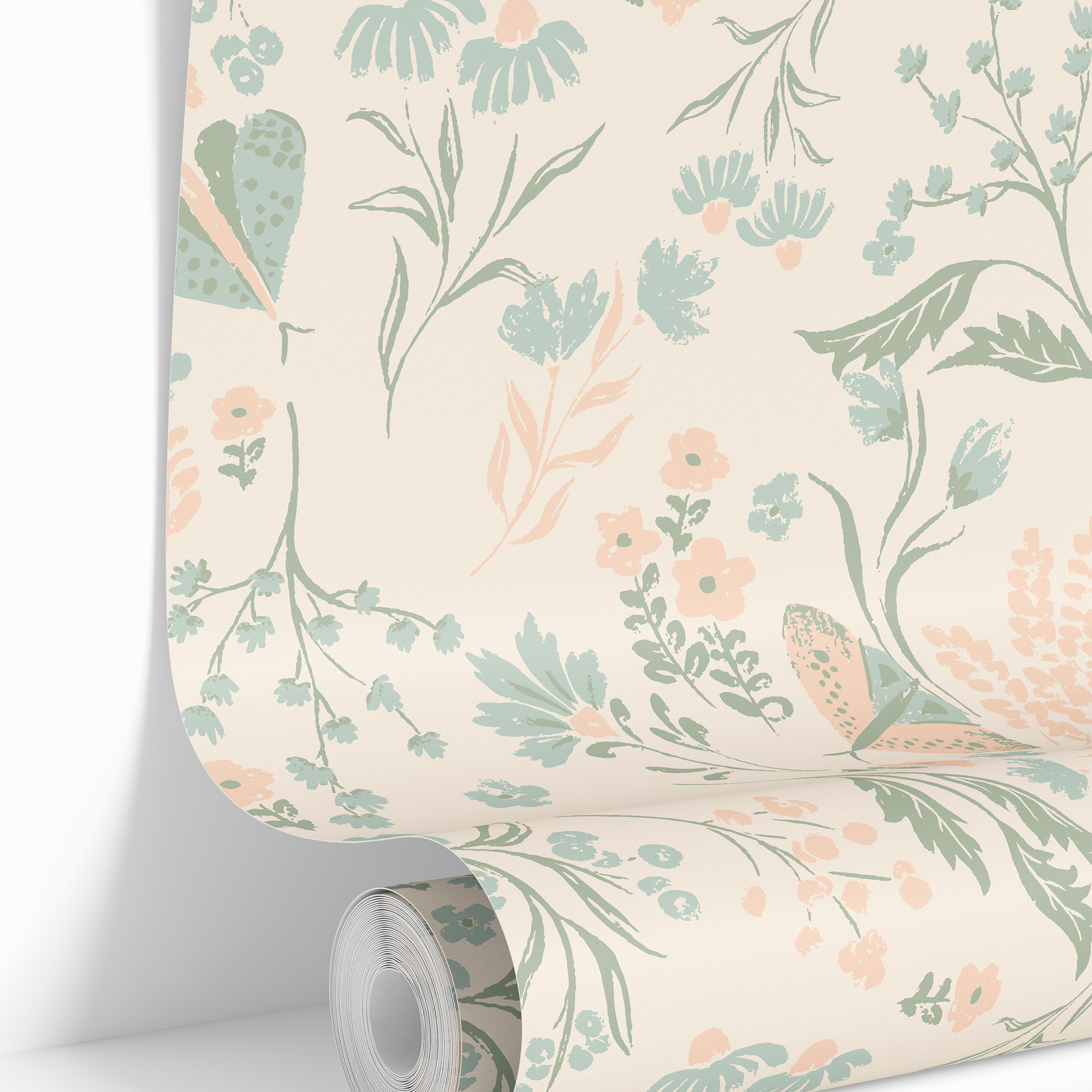 soft meadow pastel floral wallpaper roll 2064